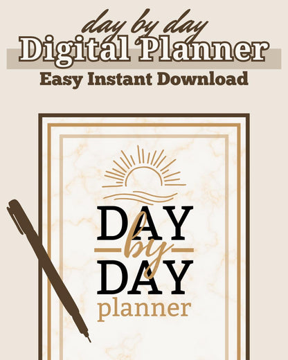 Dateless Digital Planner: Monthly, Weekly, Daily PDF (14 Colors) [Listing 2]