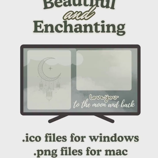 100+ Enchanting Astrology Office-Themed Desktop Icons Moon and Stars [Compatible With Mac and Windows] Hand-drawn