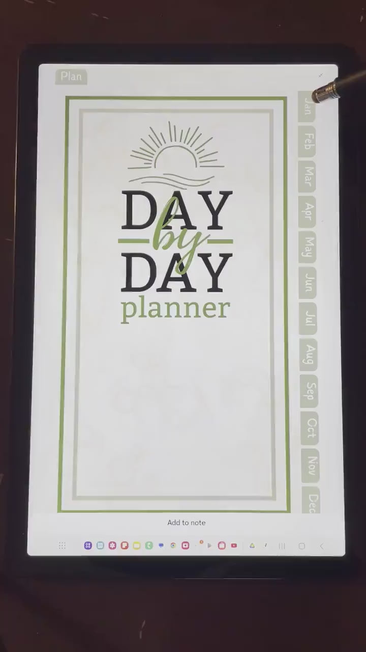 Dateless Digital Planner: Monthly, Weekly, Daily PDF (14 Colors Available) [Listing 1]