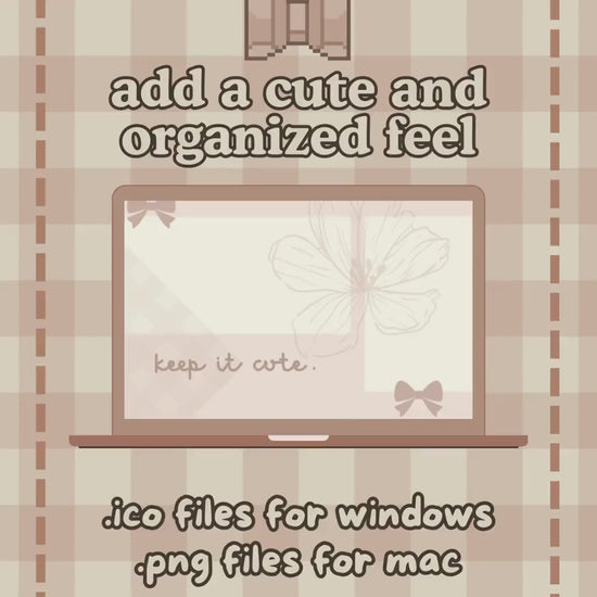 100+ Soft Pink Coquette Desktop Folders - Trendy Computer Customization [Compatible With Windows  and Mac] Hand-drawn